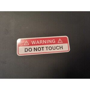 Warning Do Not Touch Decals Vinyl Sticker Waterproof Sign (2 Pack)